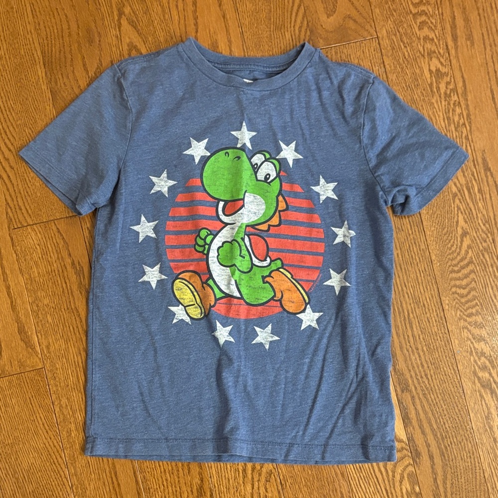 Old Navy Blue Tee with Green Character and Stars